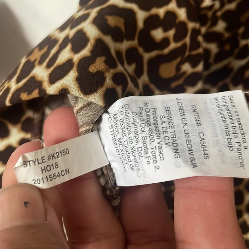 J. Crew Cheetah Leopard Print Crepe Shift Dress